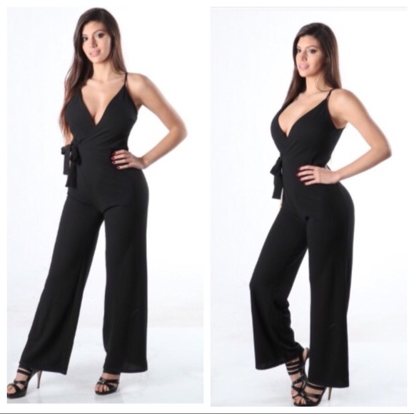Exquisite Styles Pants - Roxy: Spaghetti Strap Wrap Jumpsuit